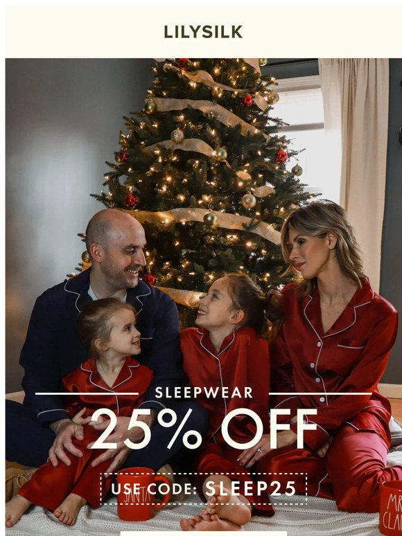 Discover Our Delightful Holiday Sleepwear with 25% Off!