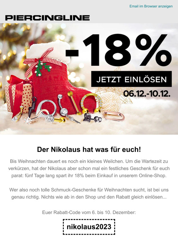 🎁 Unsere Nikolaus-Überraschung: 18% auf alles!