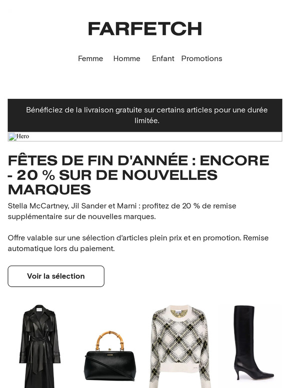 Stella McCartney et Jil Sander : - 20 % supplémentaires