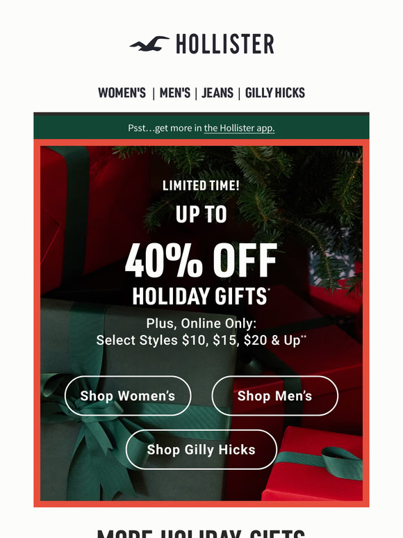 Hollister 10 off 40 best sale