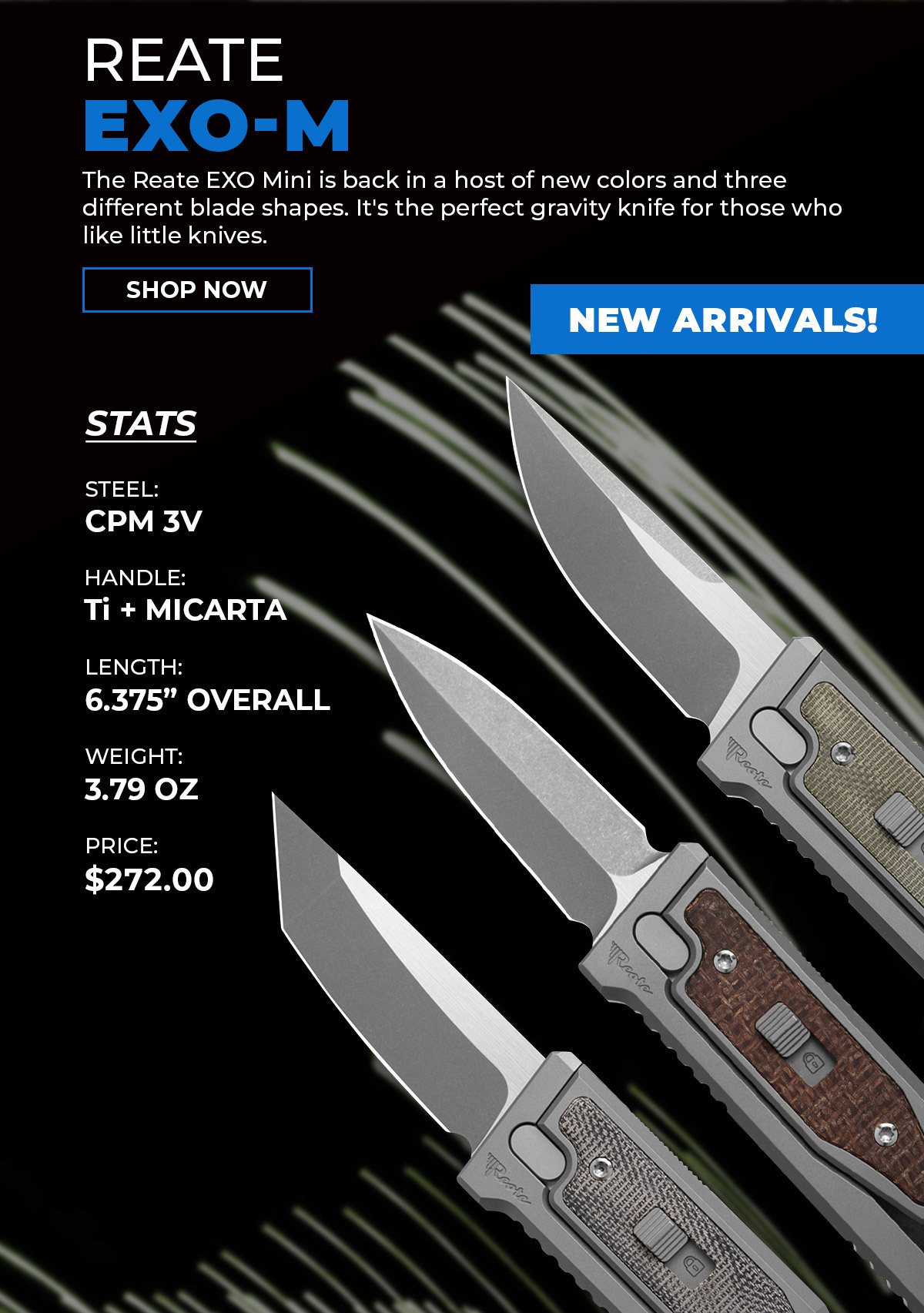 BladeHq New EXO Mini gravity knives now available! Milled