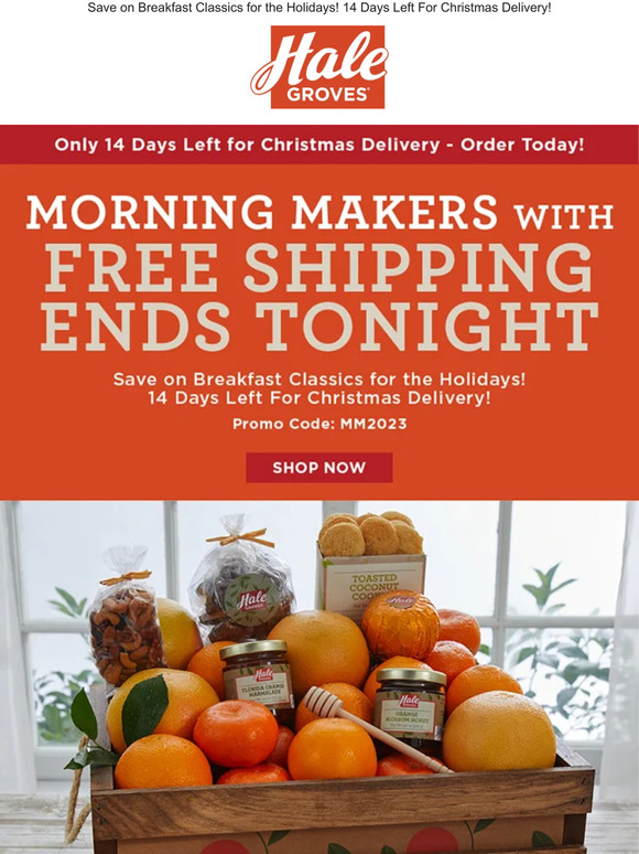 🚚🎄 Morning Makers with FREE Shipping Ends Tonight! 🎄🚚