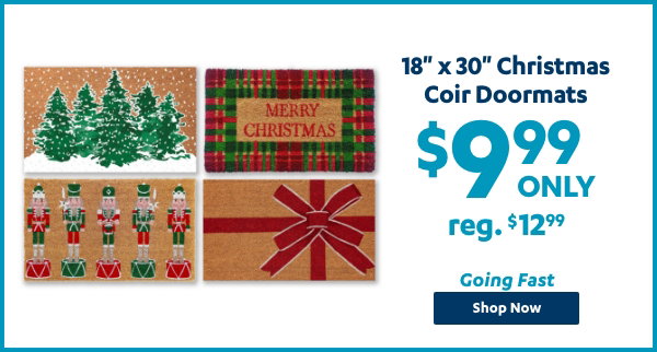18" x 30" Christmas Coir Doormats - Shop Now