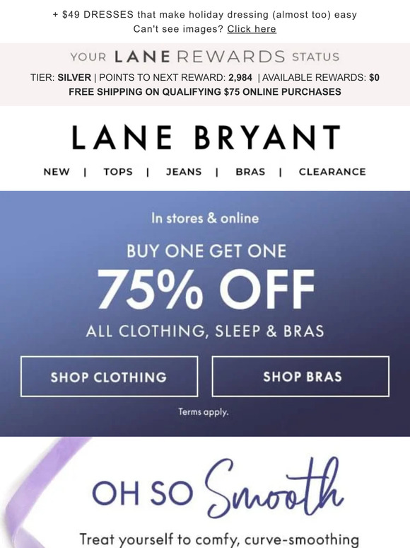 Lane Bryant: BOGO 75% OFF + the smoothest bras in the biz | Milled