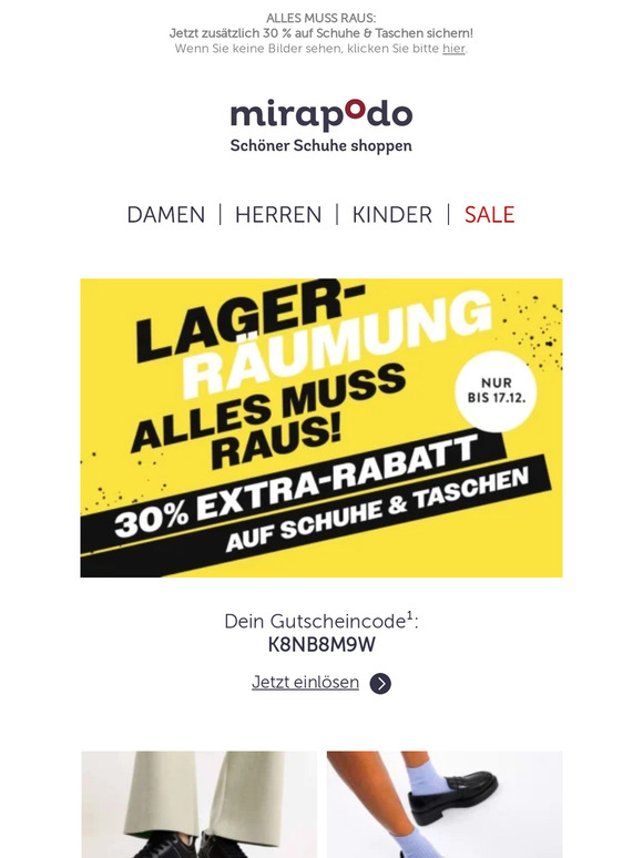 Lagerräumung bei mirapodo 😱 Auf was wartest du noch!
