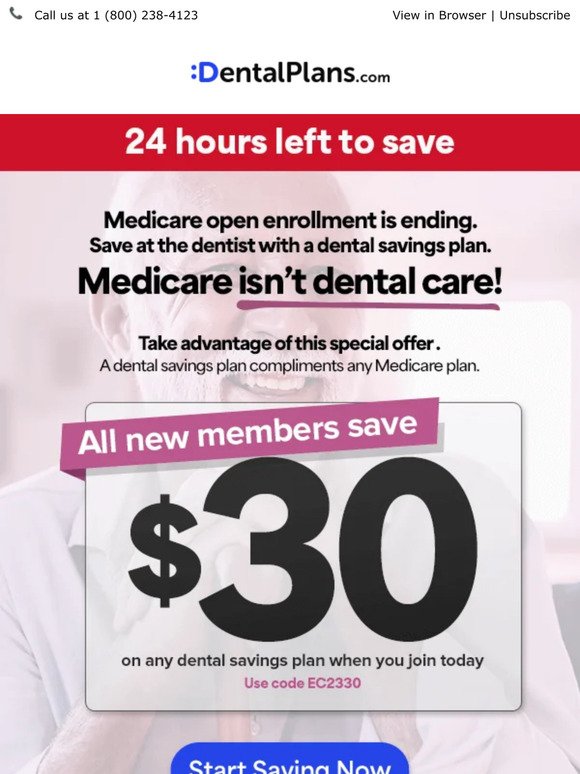24 hours left to get $30 off ANY savings plan