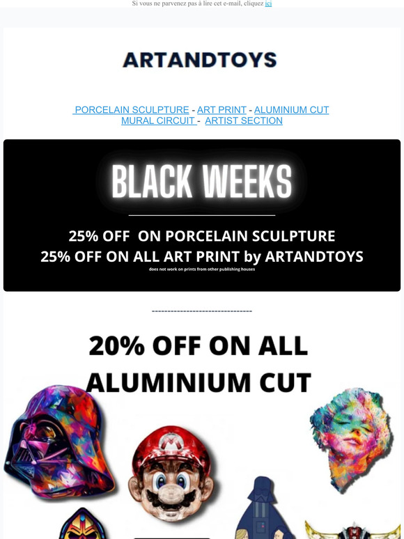 20% OFF on all Aluminium cut by Van Orton, Pautasso....for Black WEEK !