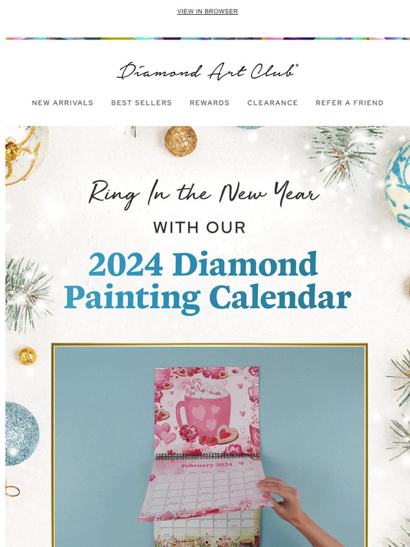 Diamond Art Club NEW 2024 diamond painting calendar Milled