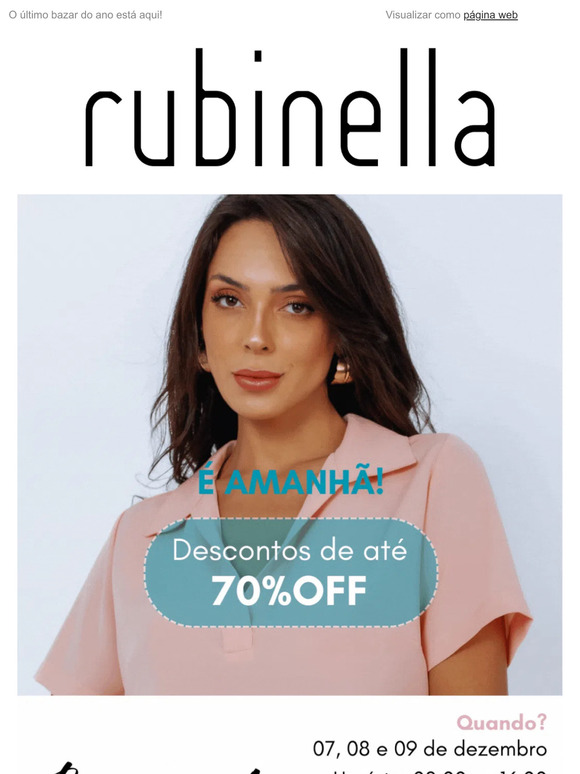 É amanhã! 🛍️