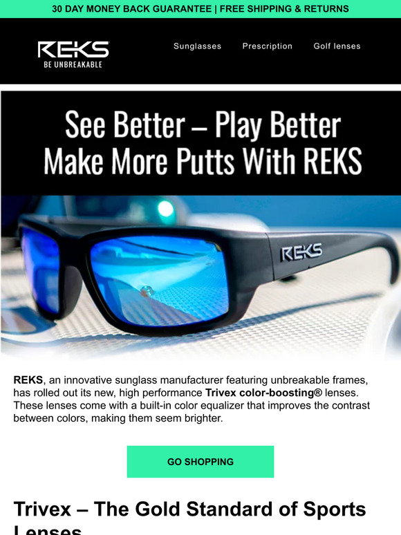Unbreakable Sunglasses by REKS, Black SPORT with Blac-Red Mirror  Polycarbonate Lenses 