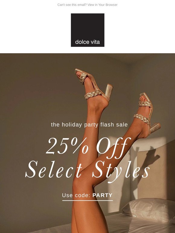 THE HOLIDAY PARTY FLASH SALE