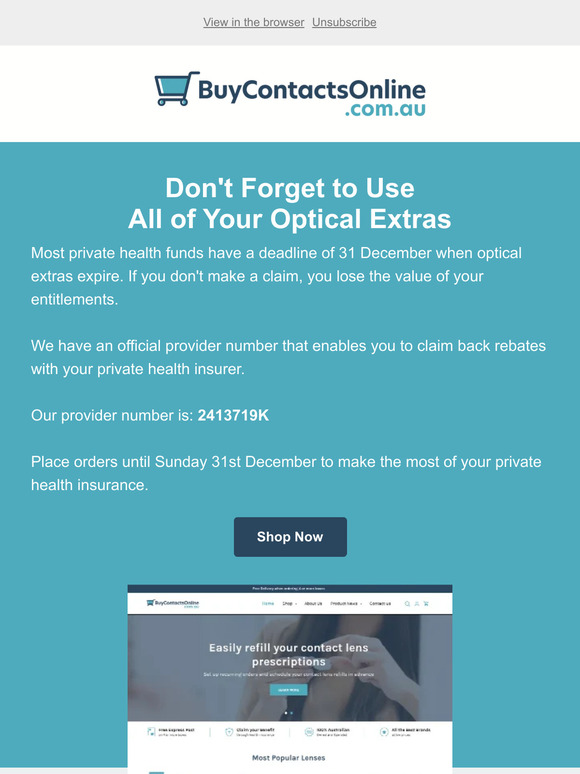 👀 Don’t forget to use all of your Optical Extras