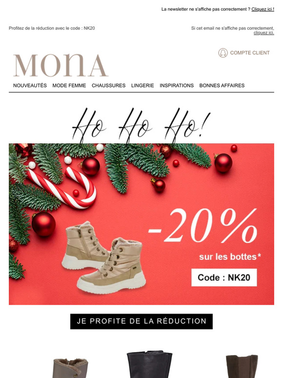 🎅 C'est la Saint-Nicolas : -20% de réduction sur les bottines !