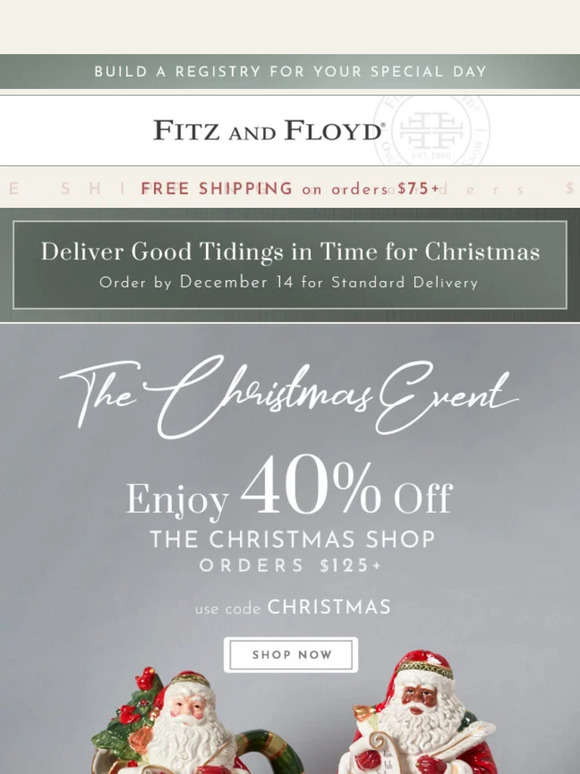 The Christmas Shop – Fitz and Floyd