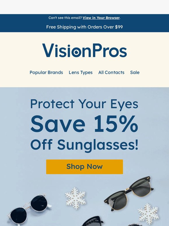 15% Off to Protect Your Eyes This Season ❄️