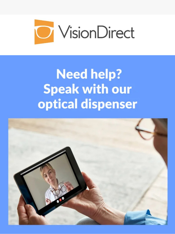 Free video consultation with our optical dispenser