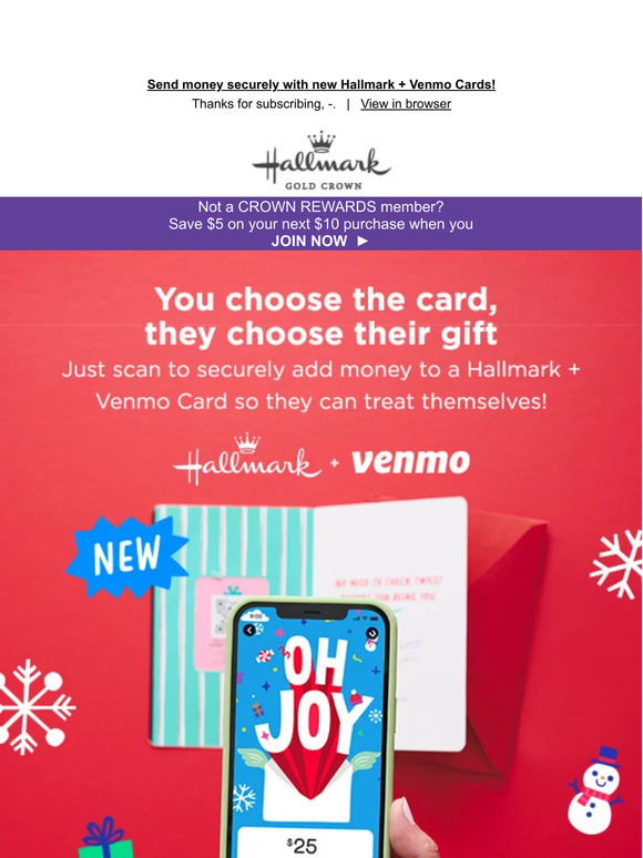 Hallmark: Give a Hallmark + Venmo Card for the holidays 🎅 | Milled