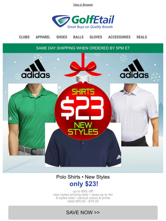 $23 Adidas Polo Shirts‼️ New styles just arrived • On Sale Today