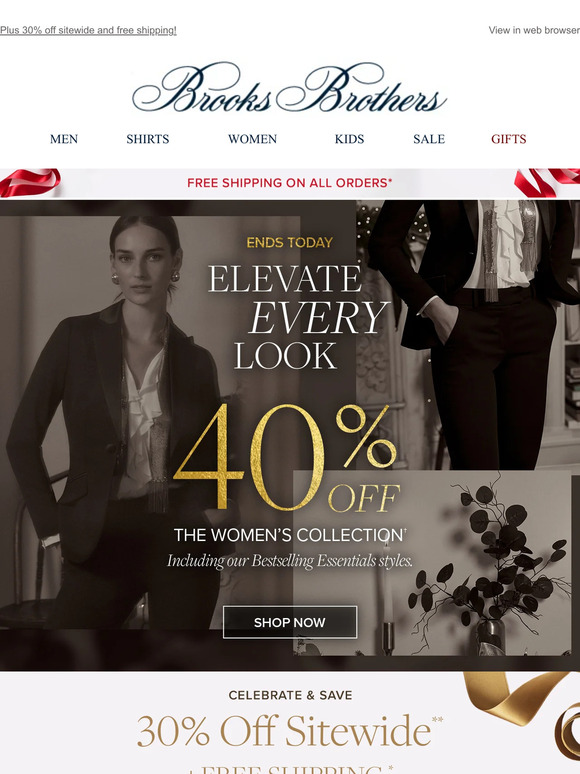 Ends Today! 40% off The Women's Collection