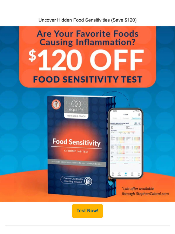 Get the Facts on Your Food Sensitivities (Save $120)
