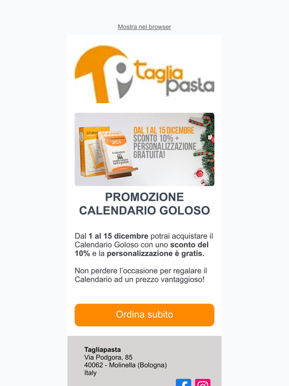 PROMOZIONE CALENDARIO GOLOSO