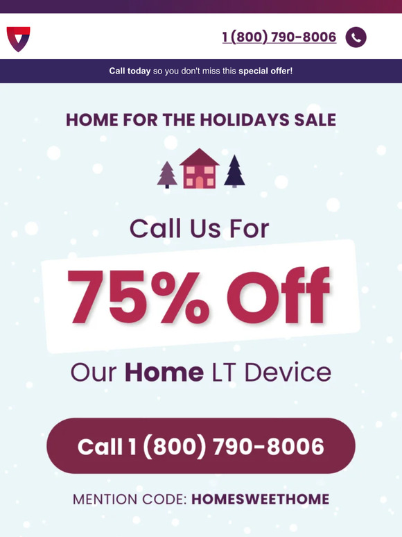  75% off the Home LT med alert during our 🏡 Home for the Holidays sale!