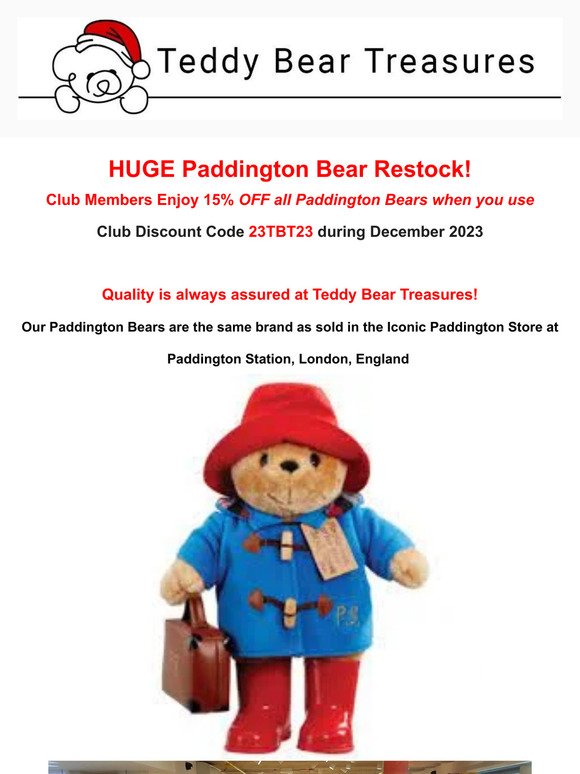 HUGE Paddington Bear Restock 🧑‍🎄