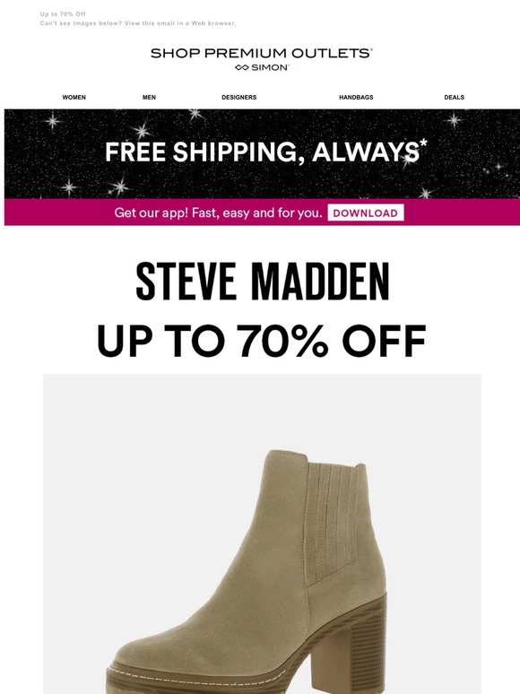 Shop Premium Outlets: Steve Madden For Less | Milled