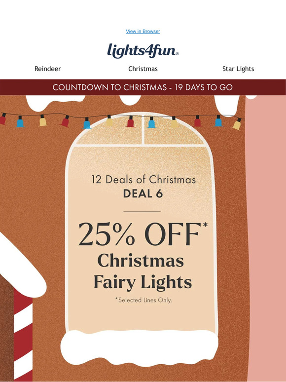 Deal 6: 25% off Christmas Fairy Lights* 🧚