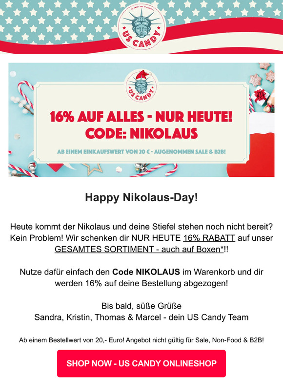 🎁 16% Nikolaus Sale - NUR HEUTE