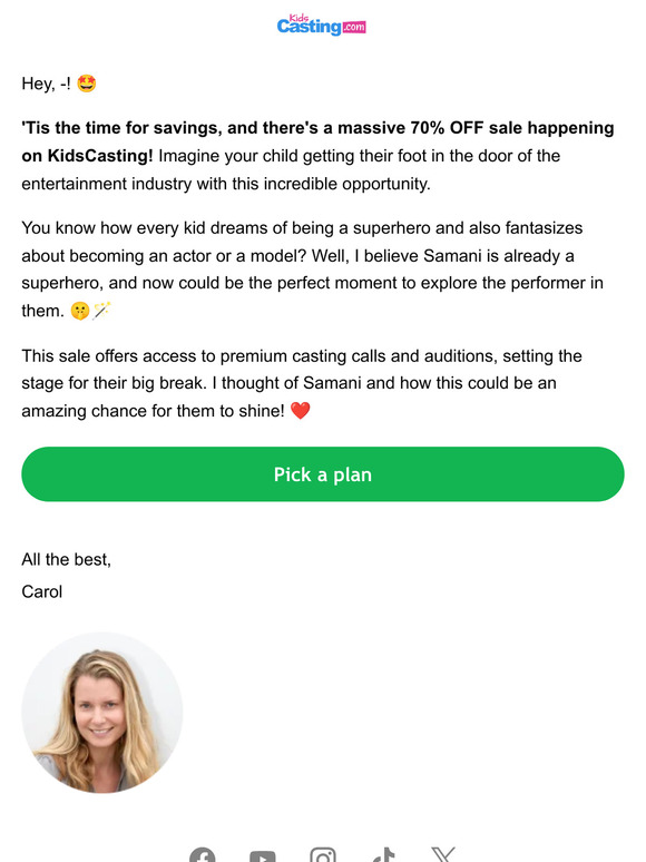 unread message from Carol