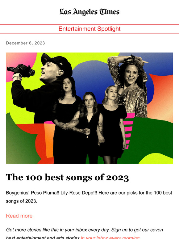 Los Angeles Times: The 100 Best Songs Of 2023 | Milled