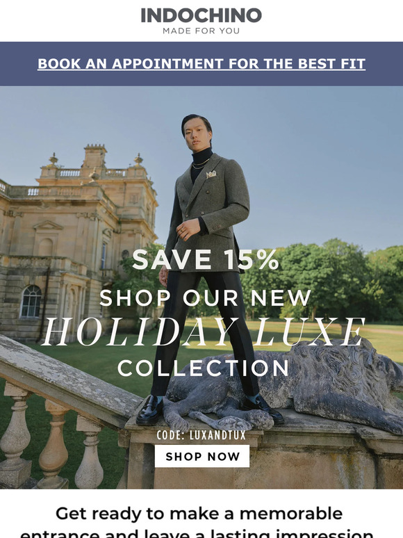 Shop the Holiday Luxe event for 15% off the best looks for the season