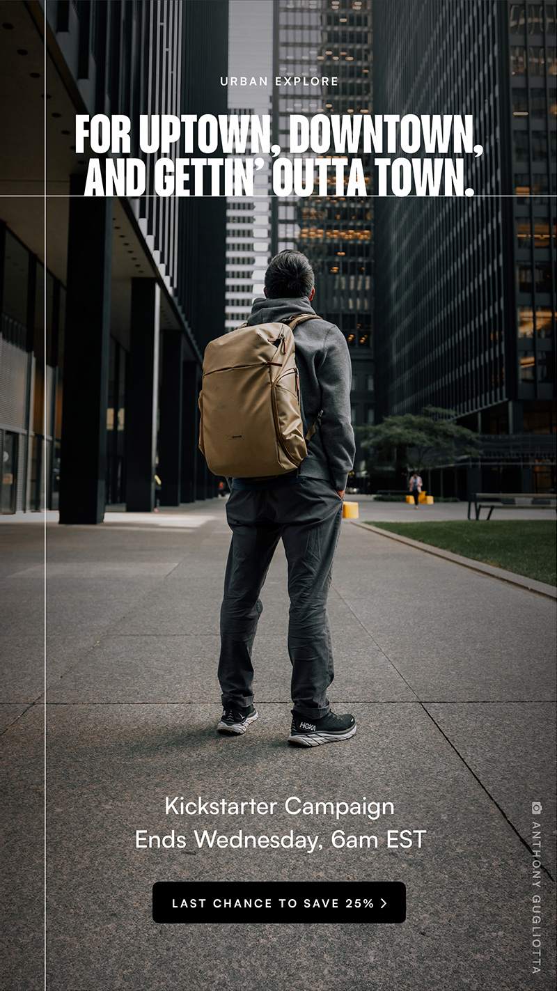 Urban Explore: For uptown, downtown, and gettin' outta town.