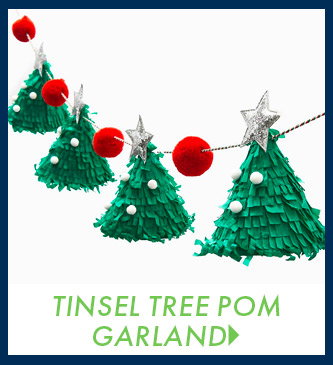 Tinsel Tree Pom Garland