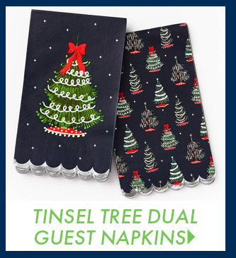 Tinsel Tree Dual Guest Napkins
