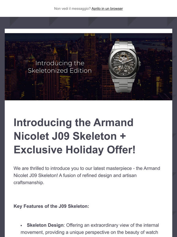 Armand Nicolet Introducing the Armand Nicolet J09 Skeleton with