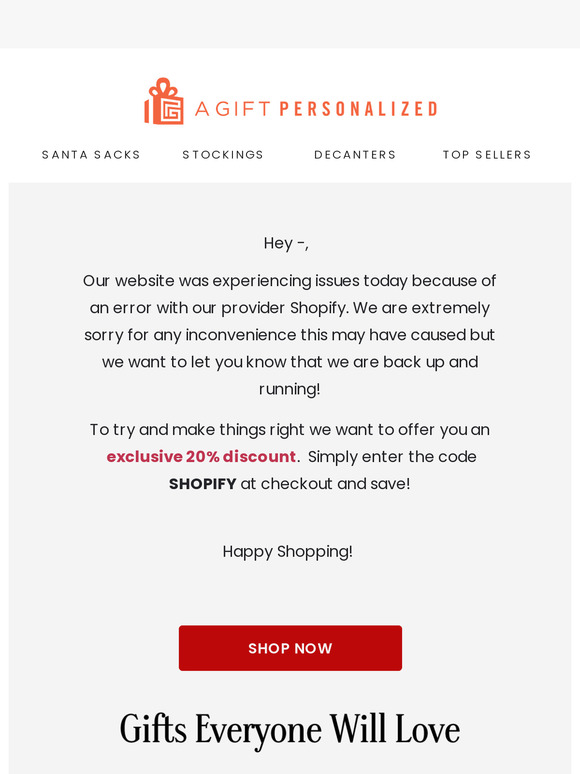 OMG our website was broken today 😱
