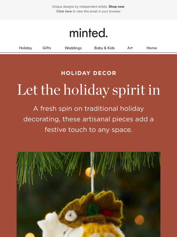 Decor that doubles as festive & artful