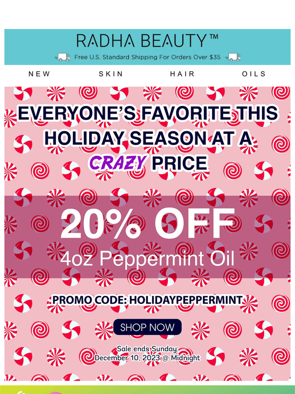 Jingle all the way with 20% off Peppermint Oil! 🎄
