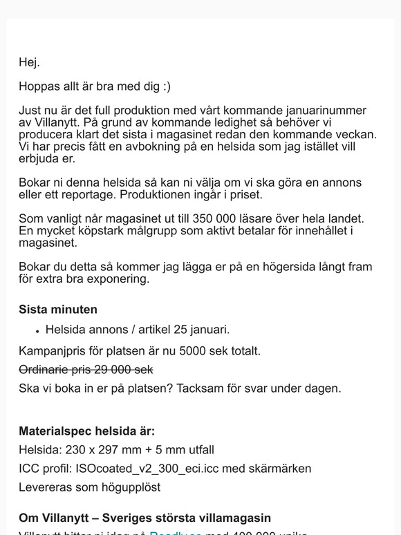 Sista minuten - Helsida januari