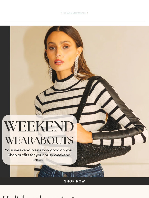 What to wear this weekend