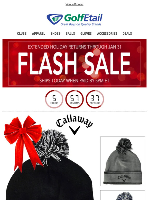 Only $13‼️ Callaway Tour Authentic Pom-Pom Beanie Cap • retail $29.99 • Save Today