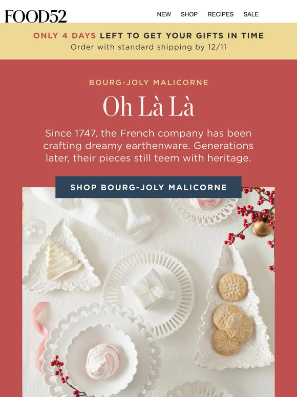 Just landed! Oh là là French dinnerware you'll use all year.