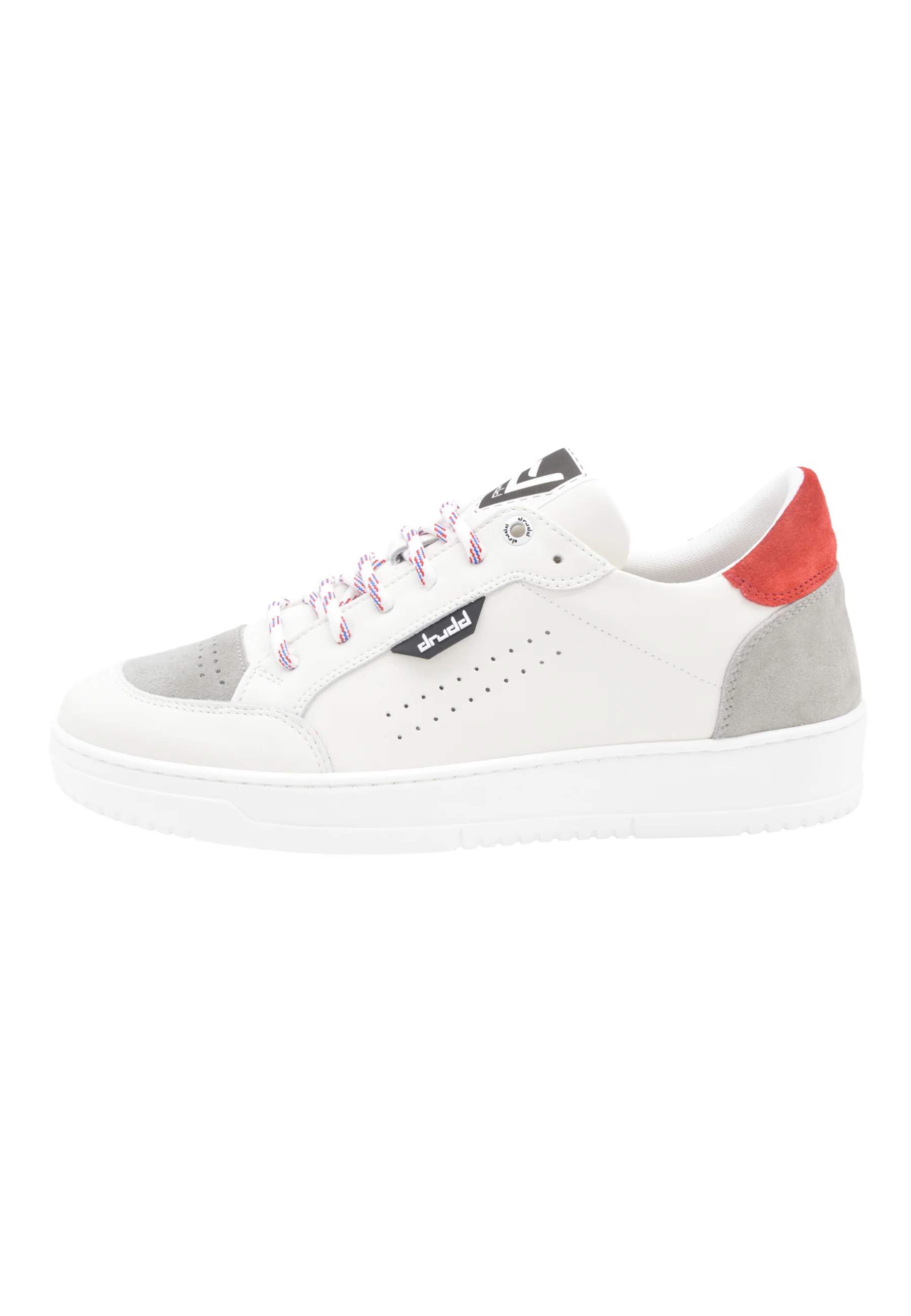Image of Sneakers Pelle Bianca e Rossa - D-310
