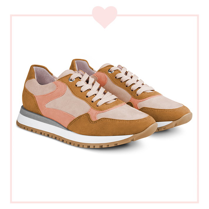 Sneaker Colourblocking Rosa/Braun