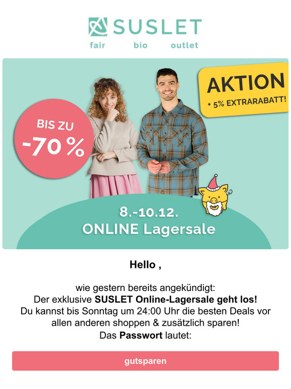 📣 ONLINE LAGERSALE - dein Zugang!