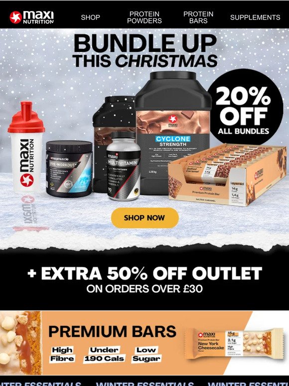OUTLET Sale: £6 for 12 Protein Bars on orders over £30 - Run don't walk