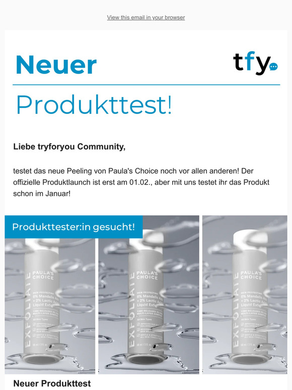 Die neuesten Produkttests nur für dich!