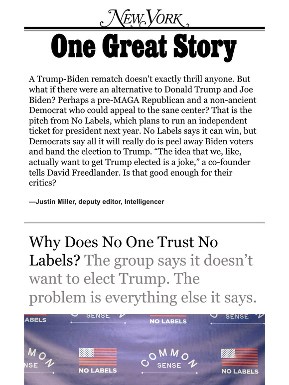 ‘Why Does No One Trust No Labels?’ by David Freedlander